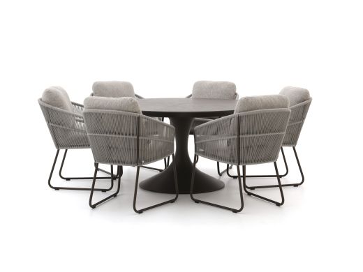 SUNS Noli/Nova ø150cm dining tuinset 7-delig