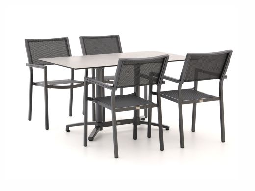 Bellagio Roma/Canzo 140cm dining tuinset 5-delig stapelbaar