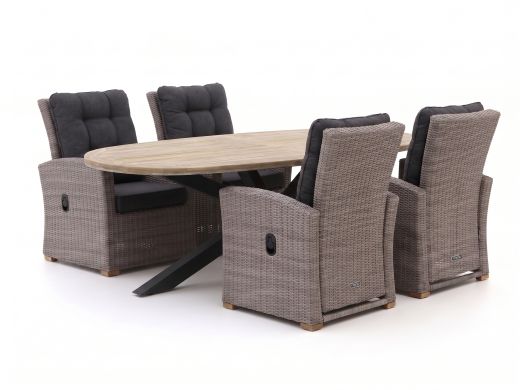 Intenso Mazzano/ROUGH-Y Ellips 200cm dining tuinset 5-delig verstelbaar