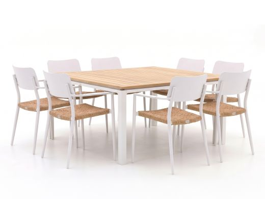 Bellagio Cino/Linosa 160x160cm dining tuinset 9-delig stapelbaar