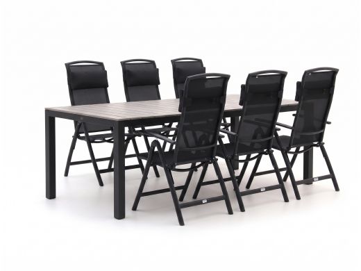 Forza Capri/Fidenza 220cm dining tuinset 7-delig verstelbaar