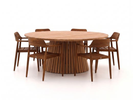 Bellagio Balba/Santa Severina ø180cm dining tuinset 7-delig stapelbaar