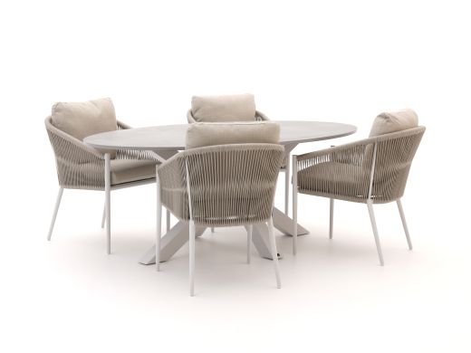 Bellagio Mineo/Induno Ellips 200cm dining tuinset 5-delig