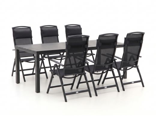 Forza Capri/Menzano 220cm dining tuinset 7-delig verstelbaar