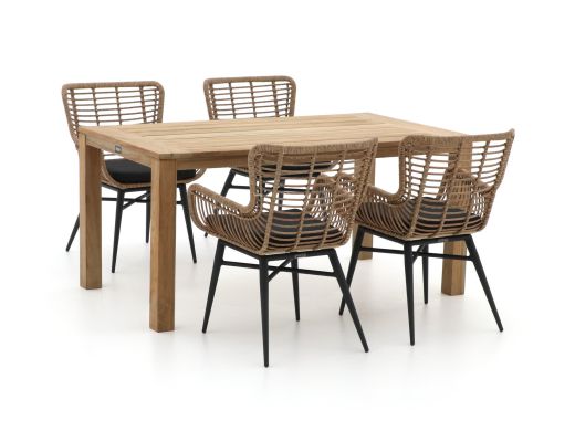 Intenso Asti/ROUGH-S 160cm dining tuinset 5-delig