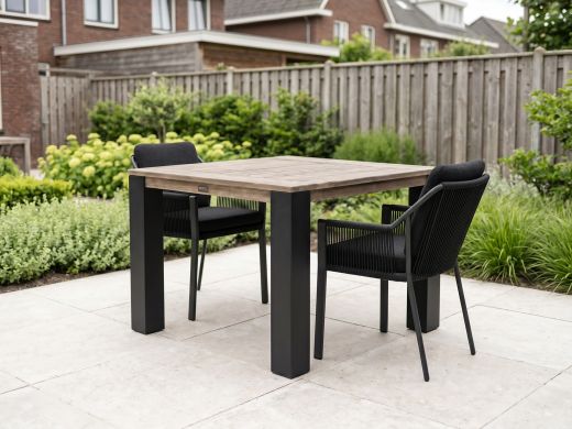 Tierra Outdoor Liv/ROUGH-X 100cm dining tuinset 3-delig stapelbaar