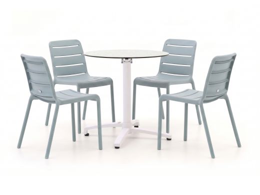 Forza Narni/Canzo ø80cm dining tuinset 5-delig stapelbaar