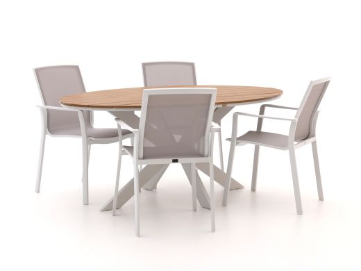 Bellagio Dranera/Fidenza ovaal 180cm dining tuinset 5-delig stapelbaar