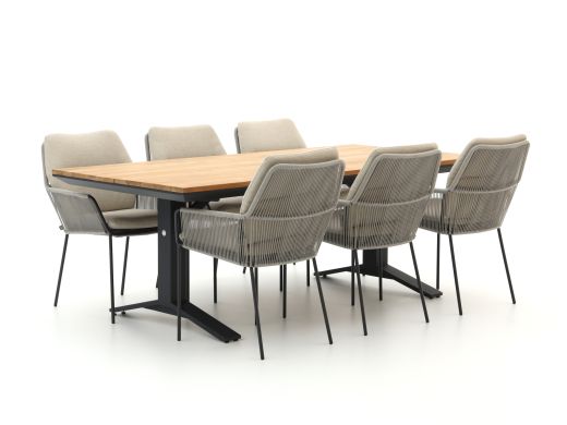 SUNS Punta/Stockholm 220cm dining tuinset 7-delig