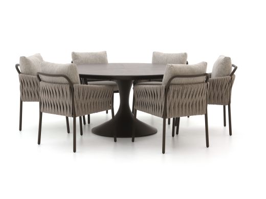 SUNS Fiave/Nova ø170cm dining tuinset 7-delig