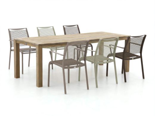 Apple Bee Hawaii/ROUGH-S 220cm dining tuinset 7-delig stapelbaar