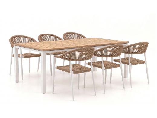 Manifesto Belpasso/Linosa 240cm dining tuinset 7-delig stapelbaar