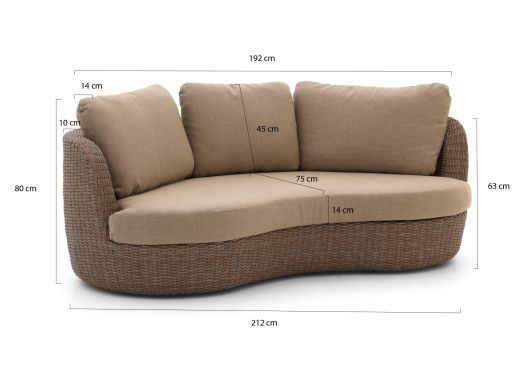 Intenso Santa Ninfa lounge tuinbank 3-zits 191,5cm