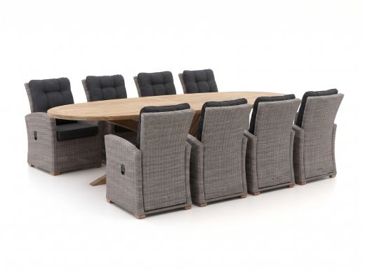 Intenso Mazzano/ROUGH-Y Ellips 280cm dining tuinset 9-delig verstelbaar