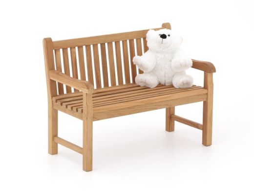 Kinder tuinbank 75x40x56cm/KiKabeer Groot 30cm wit