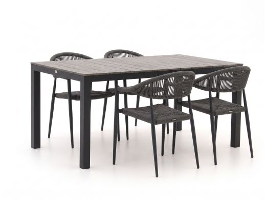 Manifesto Belpasso/Fidenza 160cm dining tuinset 5-delig stapelbaar