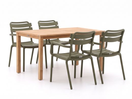 Forza Vico/Liverpool 145cm dining tuinset 5-delig stapelbaar