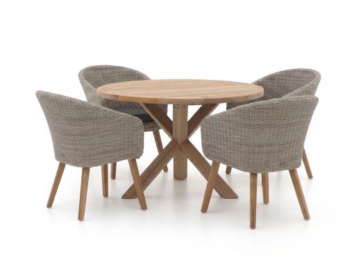 Intenso Tropea/ROUGH-Y ø120cm dining tuinset 5-delig