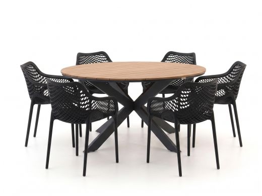 Forza Ripi/Fidenza ø149cm dining tuinset 7-delig stapelbaar
