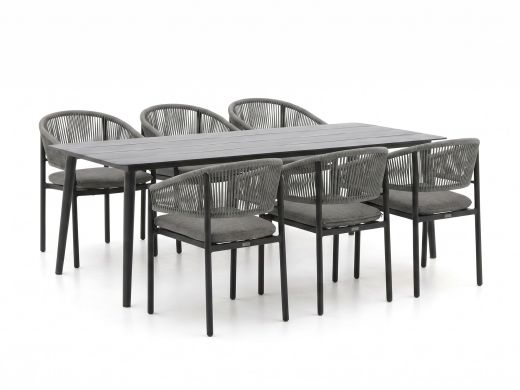 Bellagio Panaro/Sora 220cm dining tuinset 7-delig stapelbaar