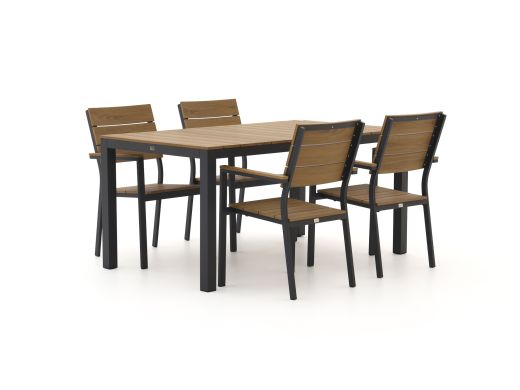 Bellagio Fidenza 160cm diningset 5-delig stapelbaar
