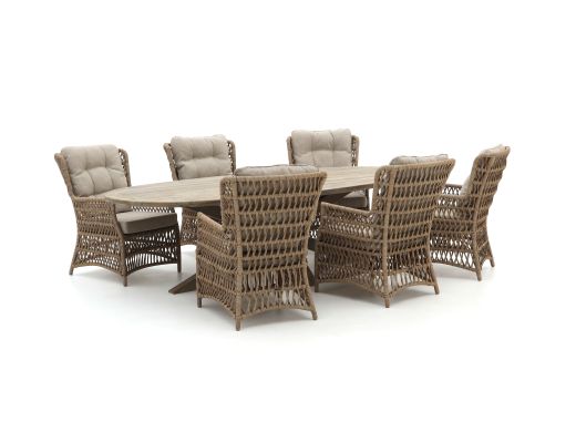 Intenso Milano/ROUGH-Y 280cm lounge-dining tuinset 7-delig