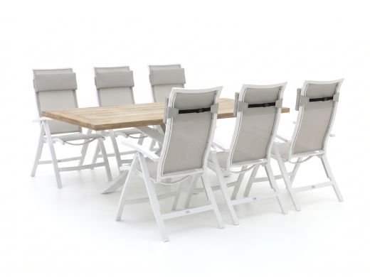 Bellagio Lugo/Montorio 220cm dining tuinset 7-delig verstelbaar