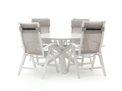 Bellagio Lugo/Lodola ø 130cm dining tuinset 5-delig verstelbaar