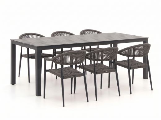 Manifesto Belpasso/Menzano 220cm dining tuinset 7-delig stapelbaar