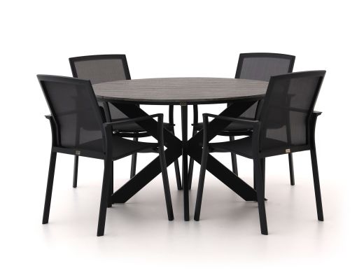 Bellagio Dranera/Fidenza ø126cm dining tuinset 5-delig stapelbaar