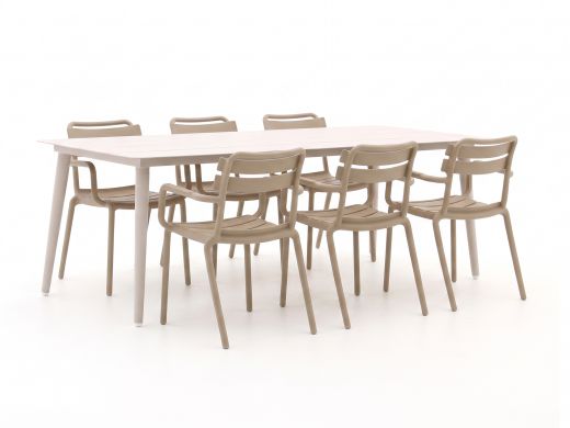 Forza Vico/Sora 220cm dining tuinset 7-delig stapelbaar