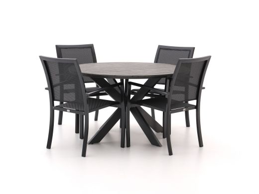 Bellagio Anzio/Fidenza ø126cm dining tuinset 5-delig stapelbaar
