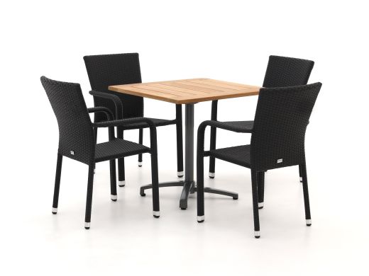 Forza Fossano/Canzo 80cm dining tuinset 5-delig stapelbaar