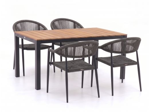 Manifesto Belpasso/Fidenza 160cm dining tuinset 5-delig stapelbaar