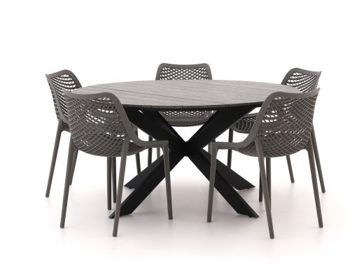 Forza Ripi/Fidenza ø149cm dining tuinset 6-delig stapelbaar