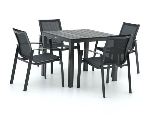 R&S Design Altea/Fidenza 90cm dining tuinset 5-delig stapelbaar