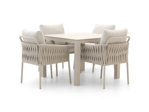 SUNS Fiave/Monte Vari 100cm dining tuinset 5-delig