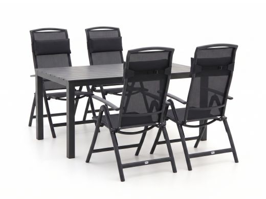 Forza Capri/Menzano 160cm dining tuinset 5-delig verstelbaar