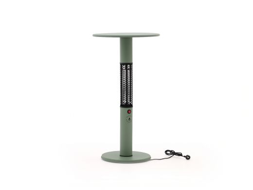 Monti HeatLine Vibe bartafel met terrasverwarmer 1500W ø60cm (h: 110cm)
