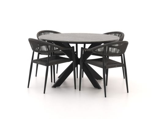 Manifesto Belpasso/Fidenza ø126cm dining tuinset 5-delig stapelbaar