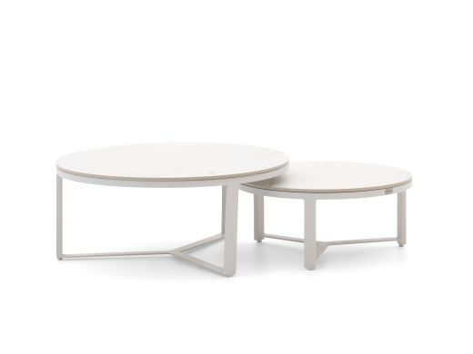 Bellagio Ficarolo lounge tuintafelset ø85cm(h:35cm)/ø65cm (h:30cm)