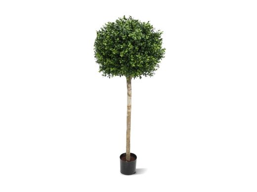Designplants/Luca Lifestyle Buxus bol kunstboom (h:110cm) met Terreno New Egg bloempot - Groen (UV bestendig) (bloempot = Sand)