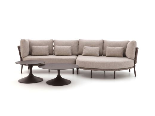 SUNS Bardi/Nova chaise longue loungeset 3-delig links 4-zits