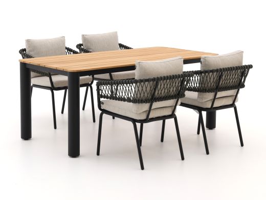 Hartman Winston 180cm dining tuinset 5-delig stapelbaar