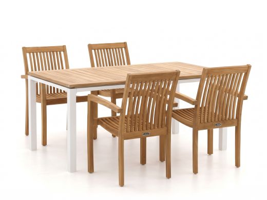 Sunyard Jakarta/Linosa 180cm dining tuinset 5-delig stapelbaar