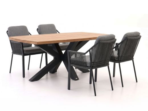 Tierra Outdoor Liv/Induno Deens Ovaal 180cm dining tuinset 5-delig stapelbaar