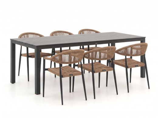 Manifesto Belpasso/Menzano 220cm dining tuinset 7-delig stapelbaar