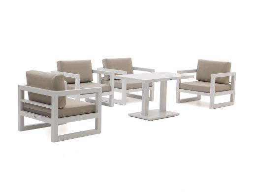 Forza Calleo/Ciro 120cm dining stoel loungeset 5-delig