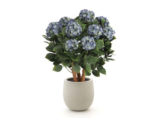Designplants/Luca Lifestyle Hortensia kunstplant (h:80cm) met Grigio Balloon bloempot