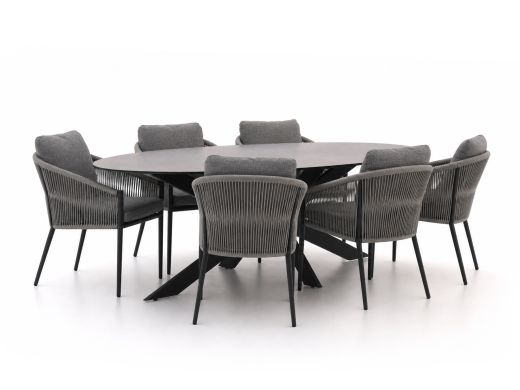 Bellagio Mineo/Furato ellips 240cm dining tuinset 7-delig